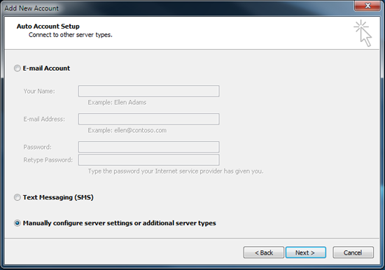 Set up AhelioTech hosted e-mail in Outlook 2010-3