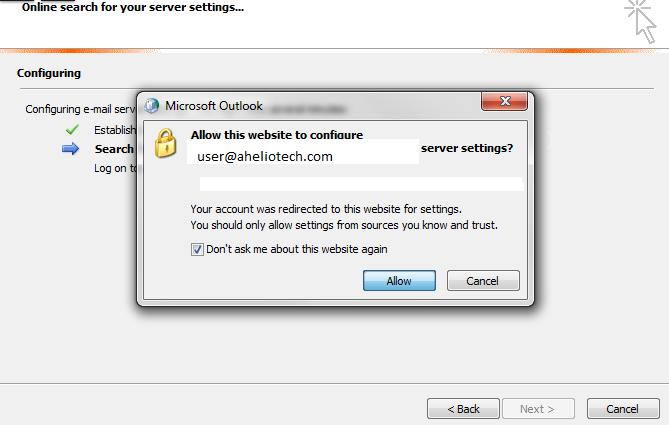 AhelioTech Hosted Exchange – Setup Outlook 2010-2